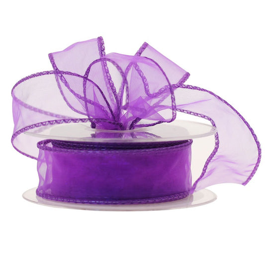 Purple Chiffon Ribbon (30mm)