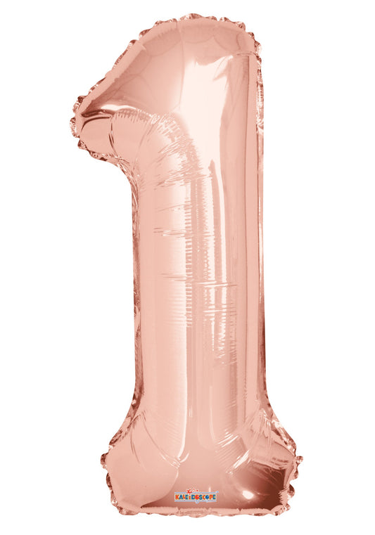 34inch   Number Balloon - 1 - Rose Gold