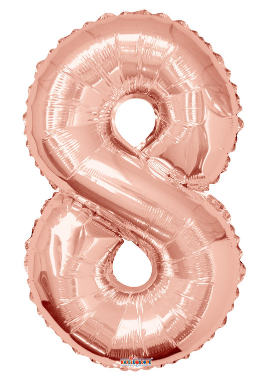 34inch   Number Balloon - 8 - Rose Gold