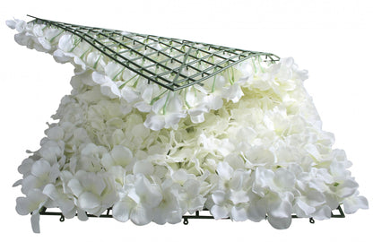 White Hydrangea Flower Wall Panel 40 x 60cm