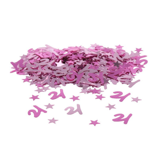 Mini Stars 21 Confetti - Pink