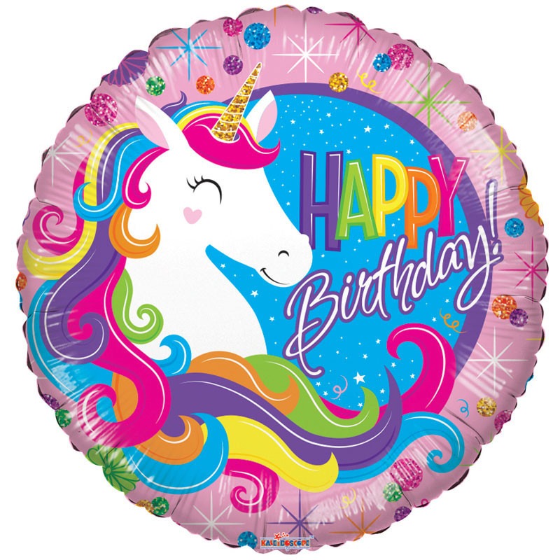 18inch  Birthday Classic Unicorn Balloon