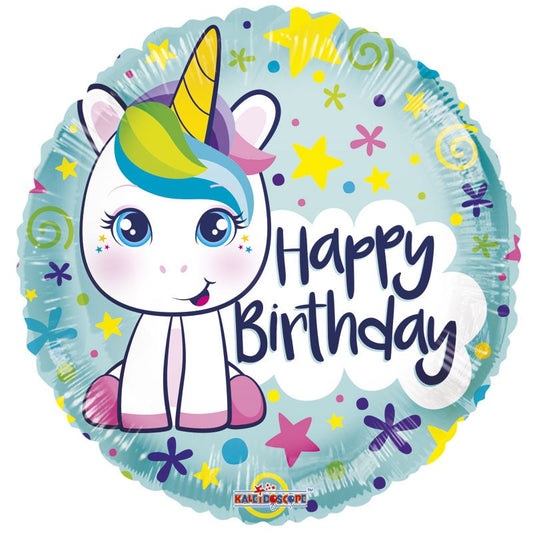 18inch  Birthday Cute Unicorn Balloon