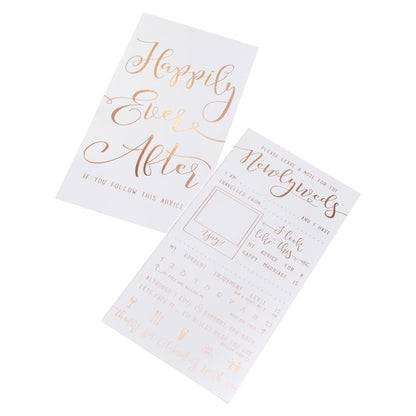 Rose Gold Foiled Advice Cards