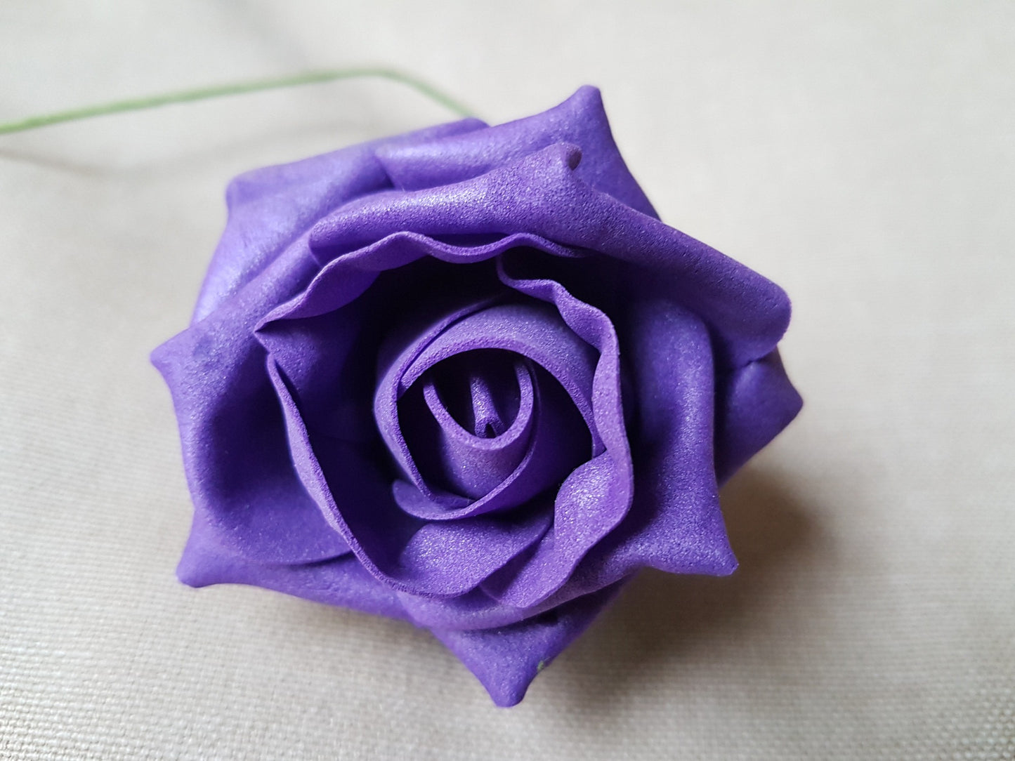 Bunch of 6 Purple Foam Tea Rose