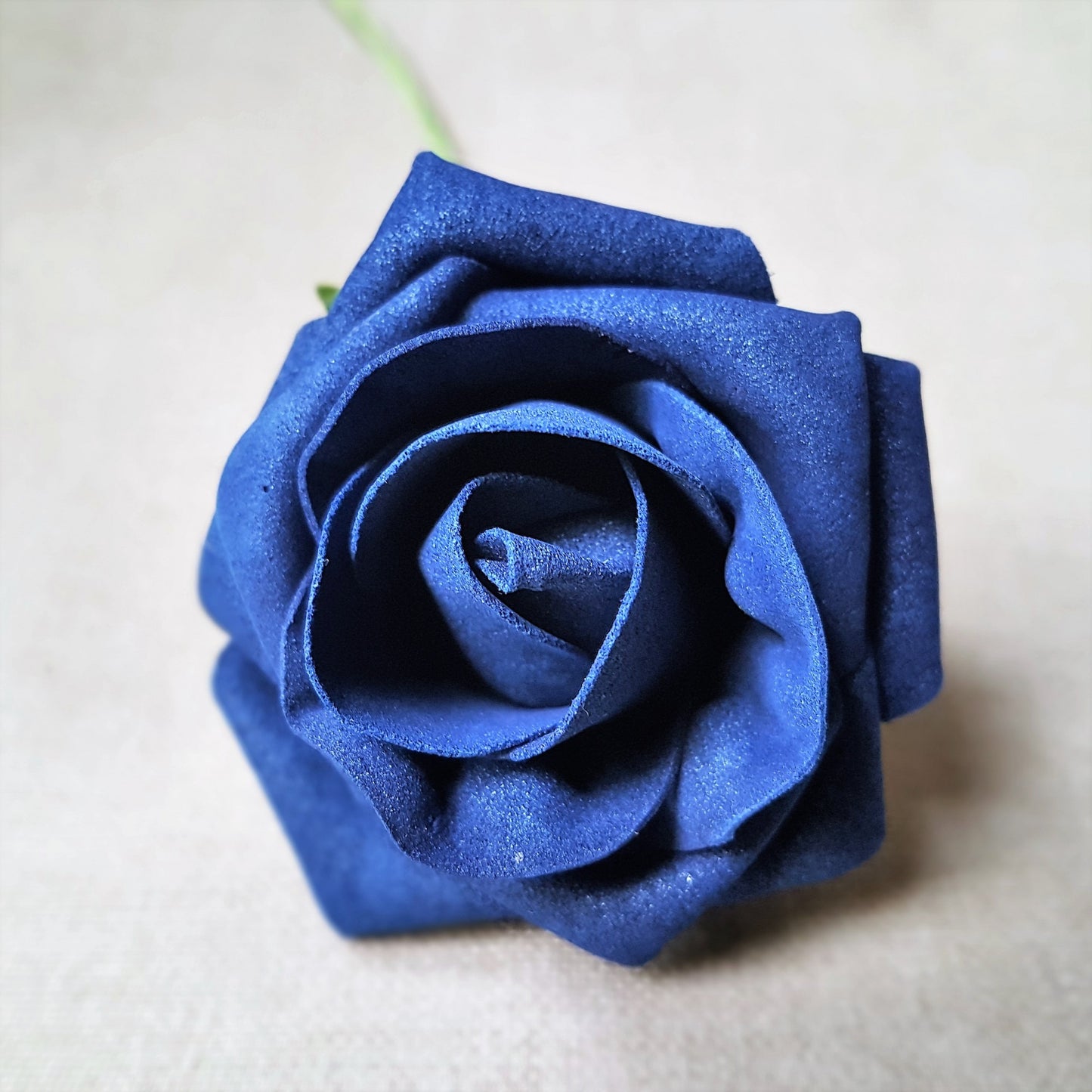 Bunch of 6 Navy Blue Foam Tea Rose