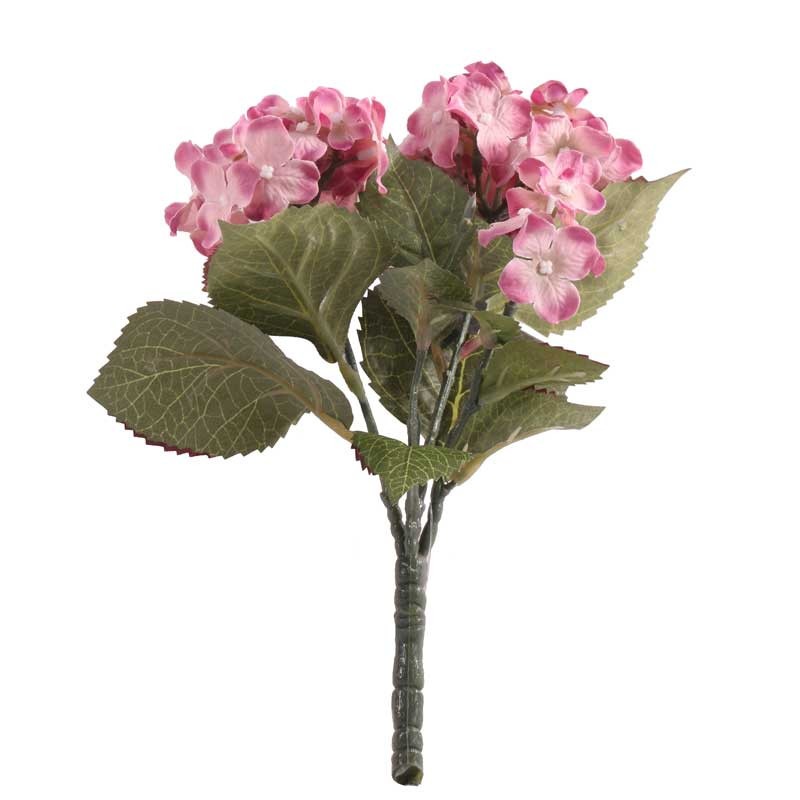 Pink Hydrangea Bush (22 x 17 x 9cm)