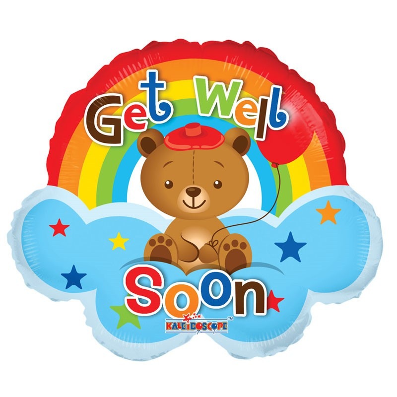 14 inch Get Well - Rainbow Mini Shape  Balloon