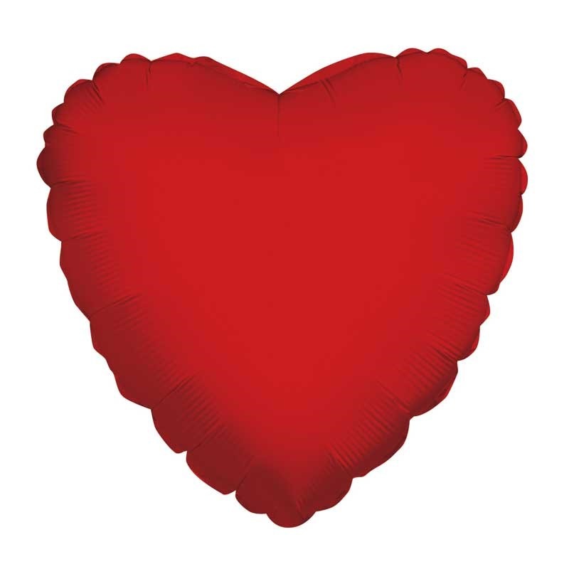 36 inch Packaged Plain Red Heart  Balloon