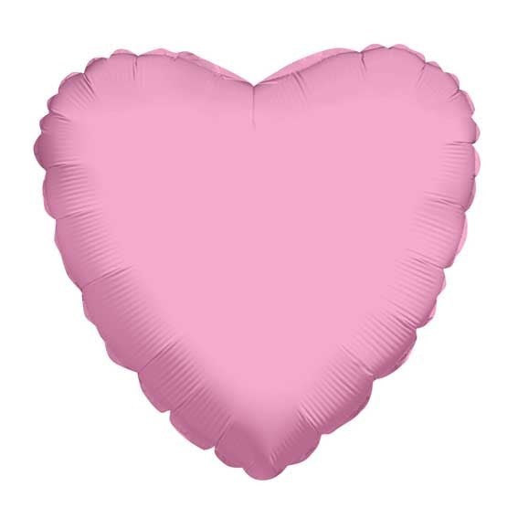 Inflated Baby Pink Heart Balloon with Cup and Stick (9 inch)