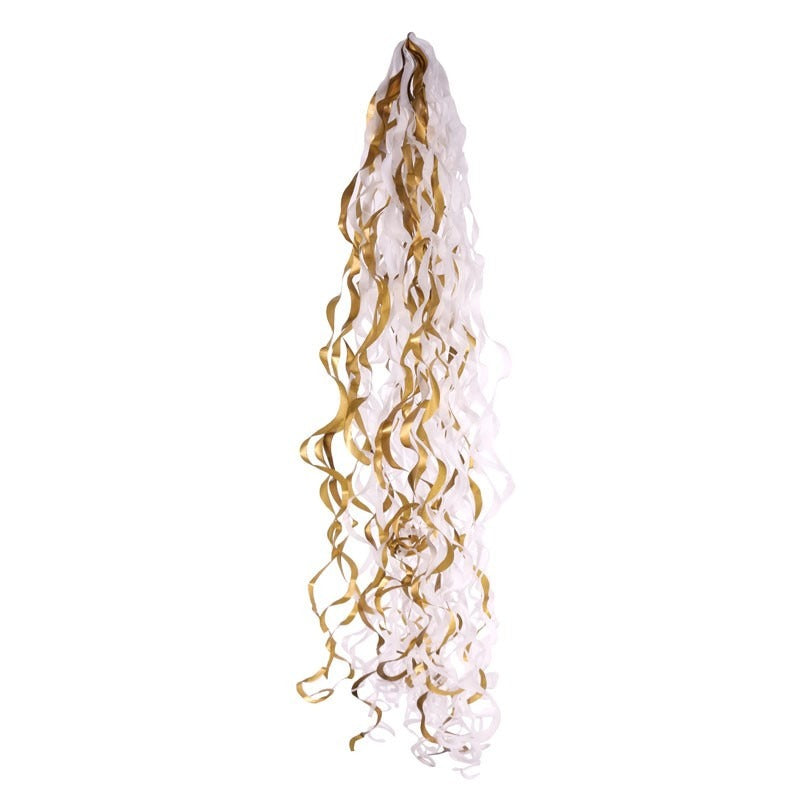 Metallic Gold   White Balloon Tassel