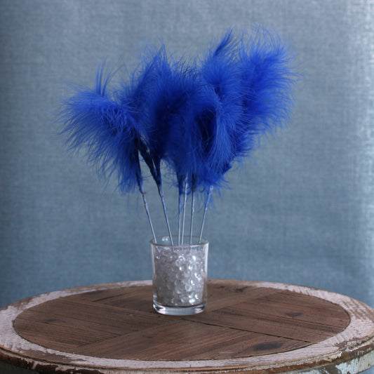 Royal Blue Fluff Feathers Bunch (6 Pack)