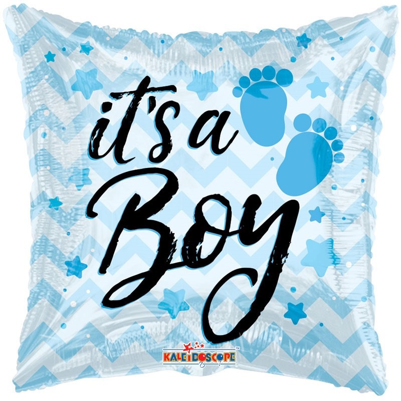 Its a Boy Square Footprints Balloon