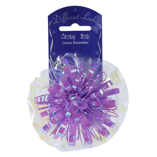 12cm Iridescent Lilac Crown Bow