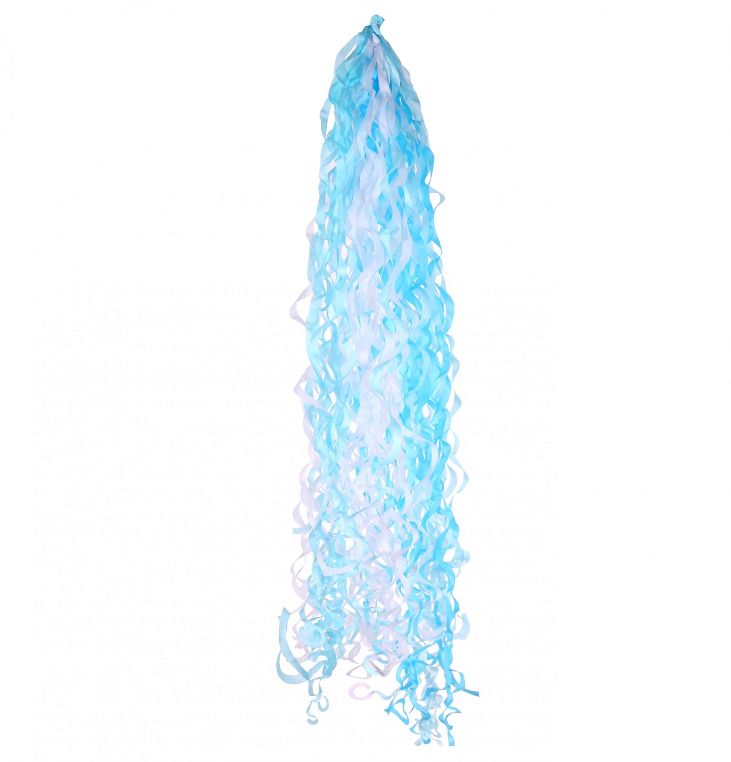 Baby Blue   White Balloon Tassels (For 18 Inch Balloons)