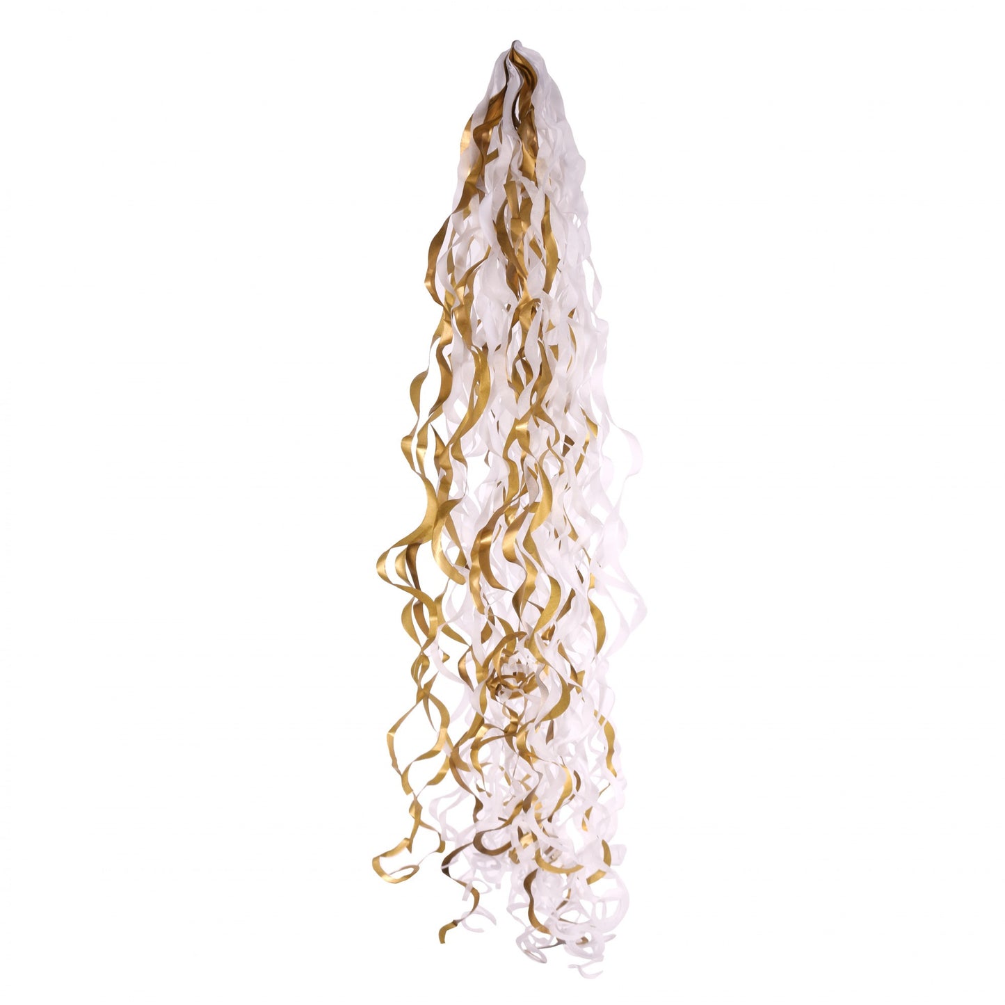 Metallic Gold   White Balloon Tassels (For 18 Inch Balloons)