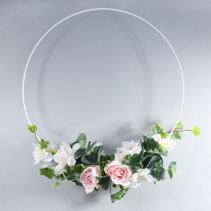 Silver Flower Hoop (30cm)