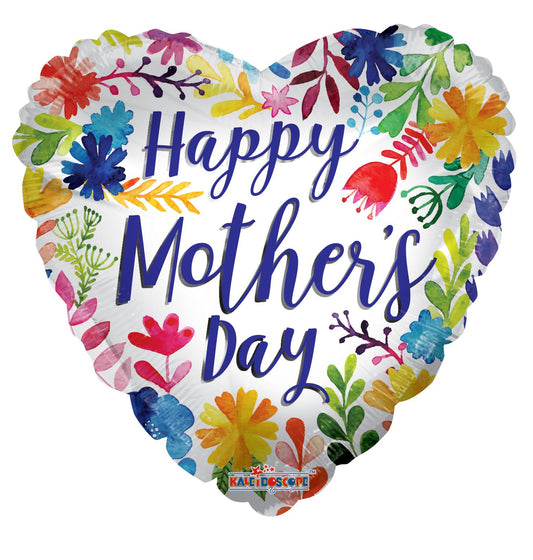 Painted Flowers Mothers Day Balloon (18inch)