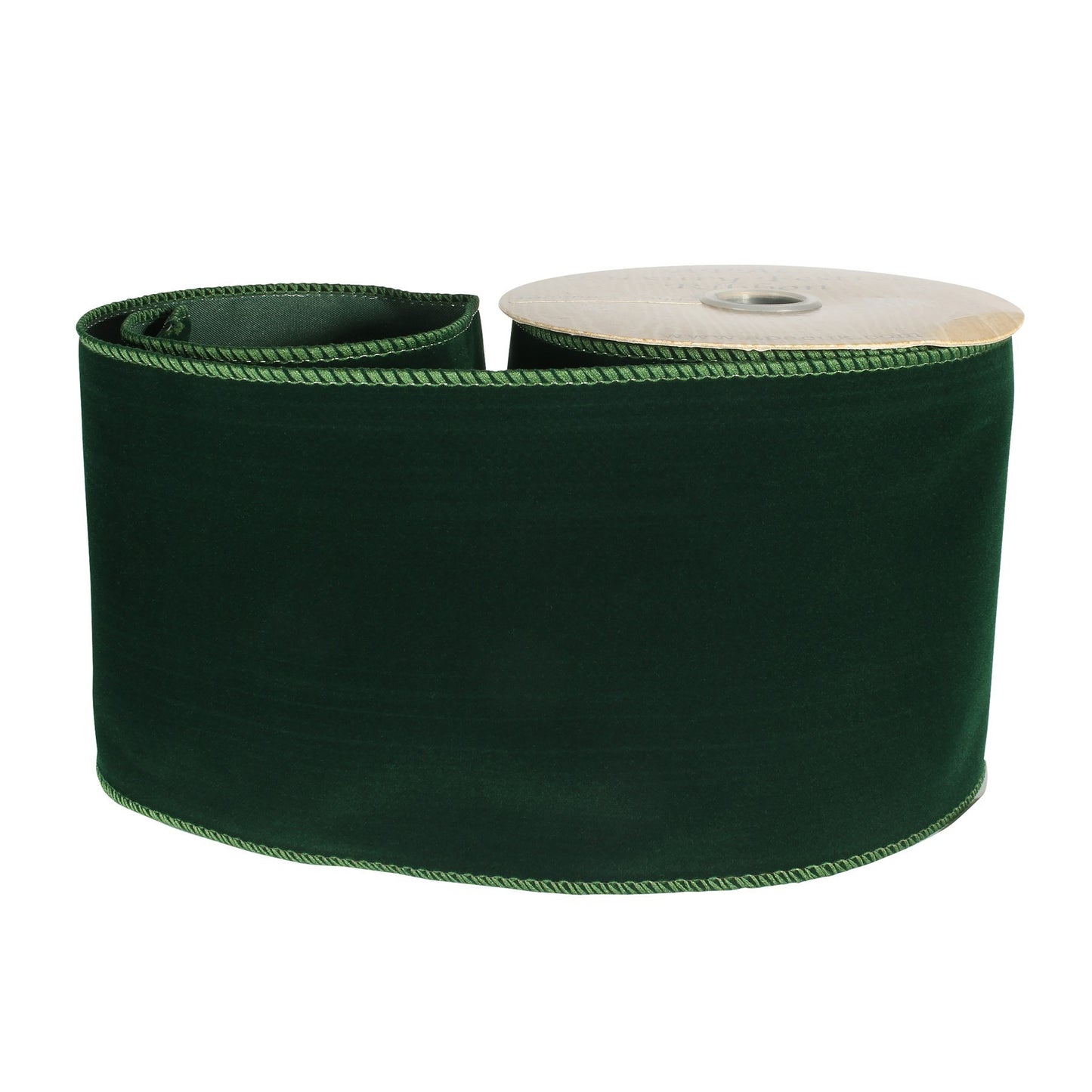 Green Velvet ribbon 100mm x 10 yrds