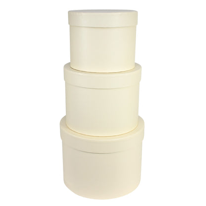 Cream Hat Box (Set of 3)