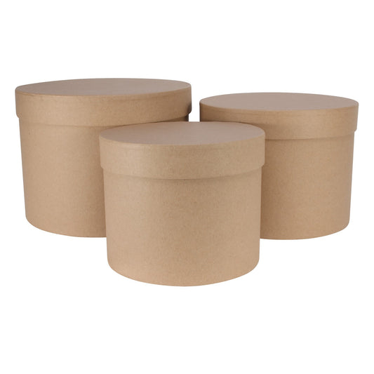 Kraft Hat Box (Set of 3)