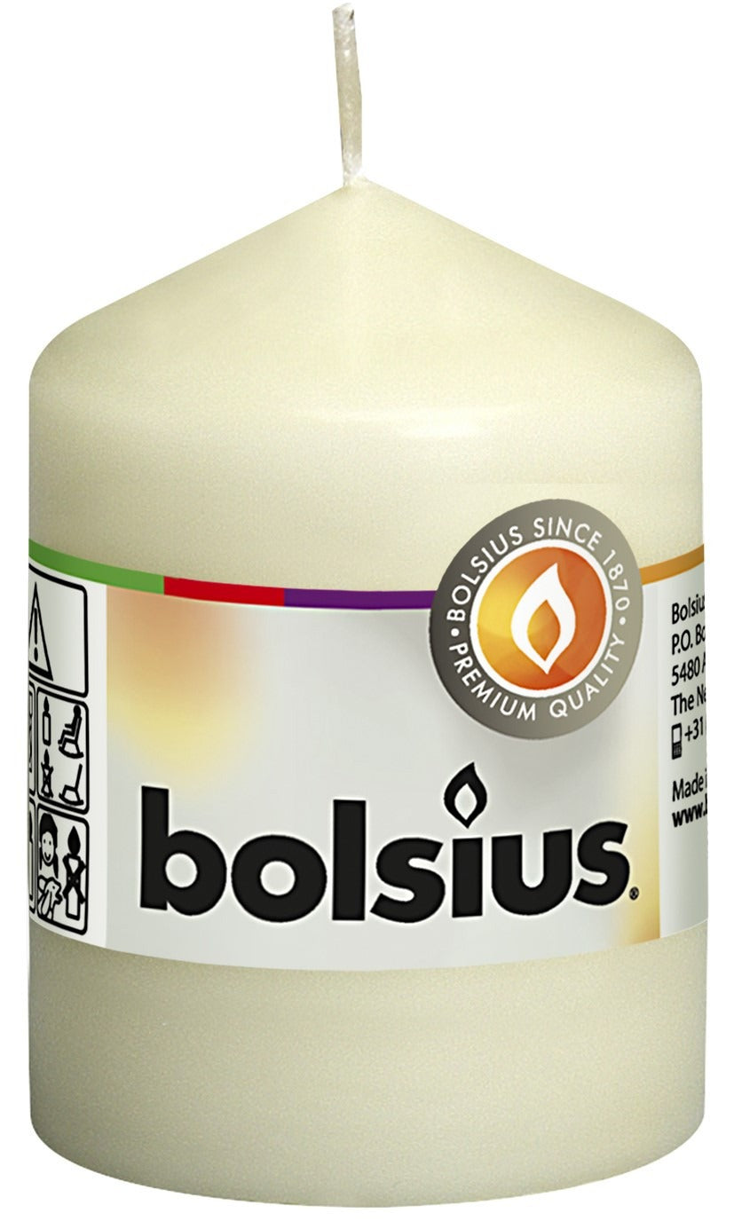 Bolsius Ivory Pillar Candle (80/60mm)