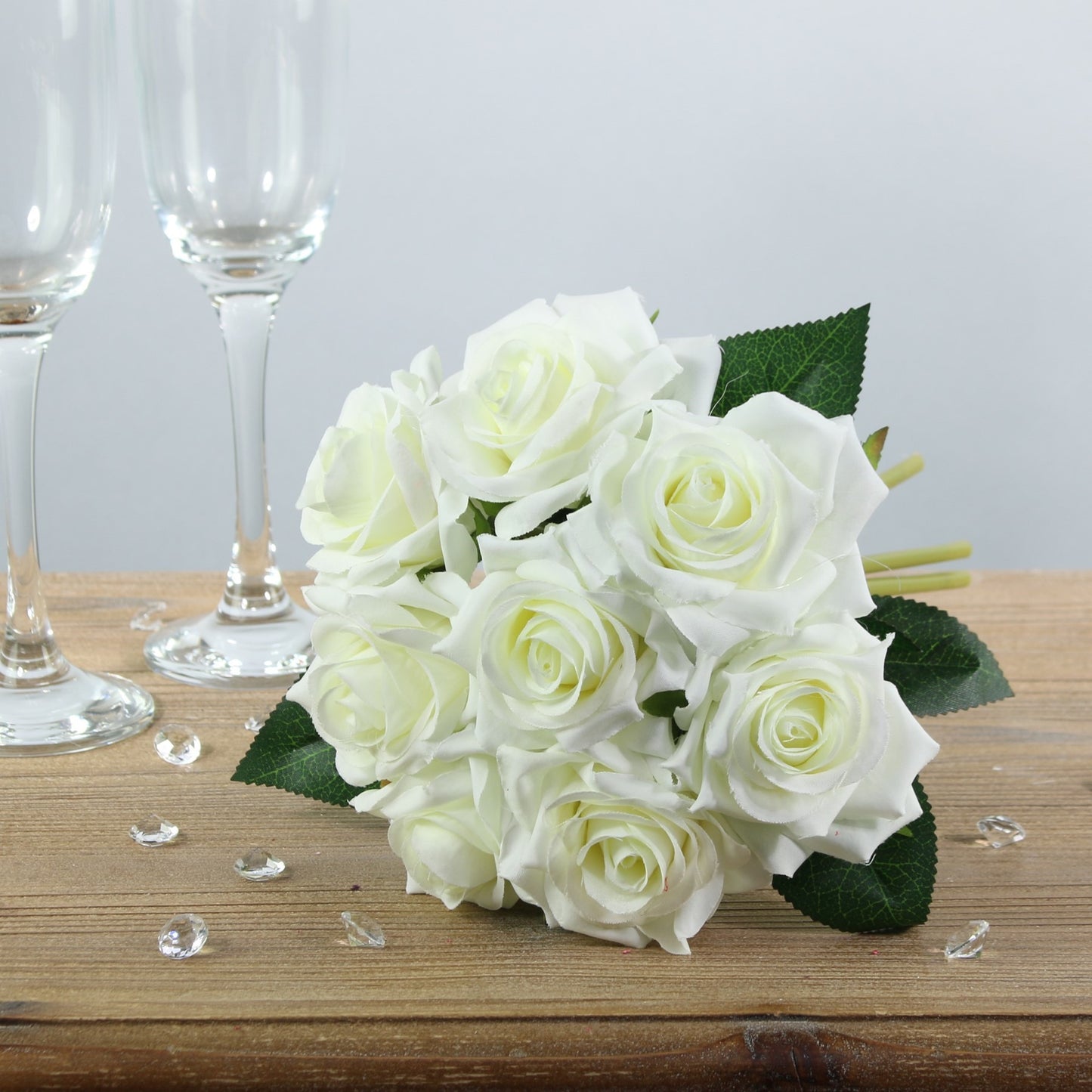 Ivory Arundel Rose Bouquet (26cm)