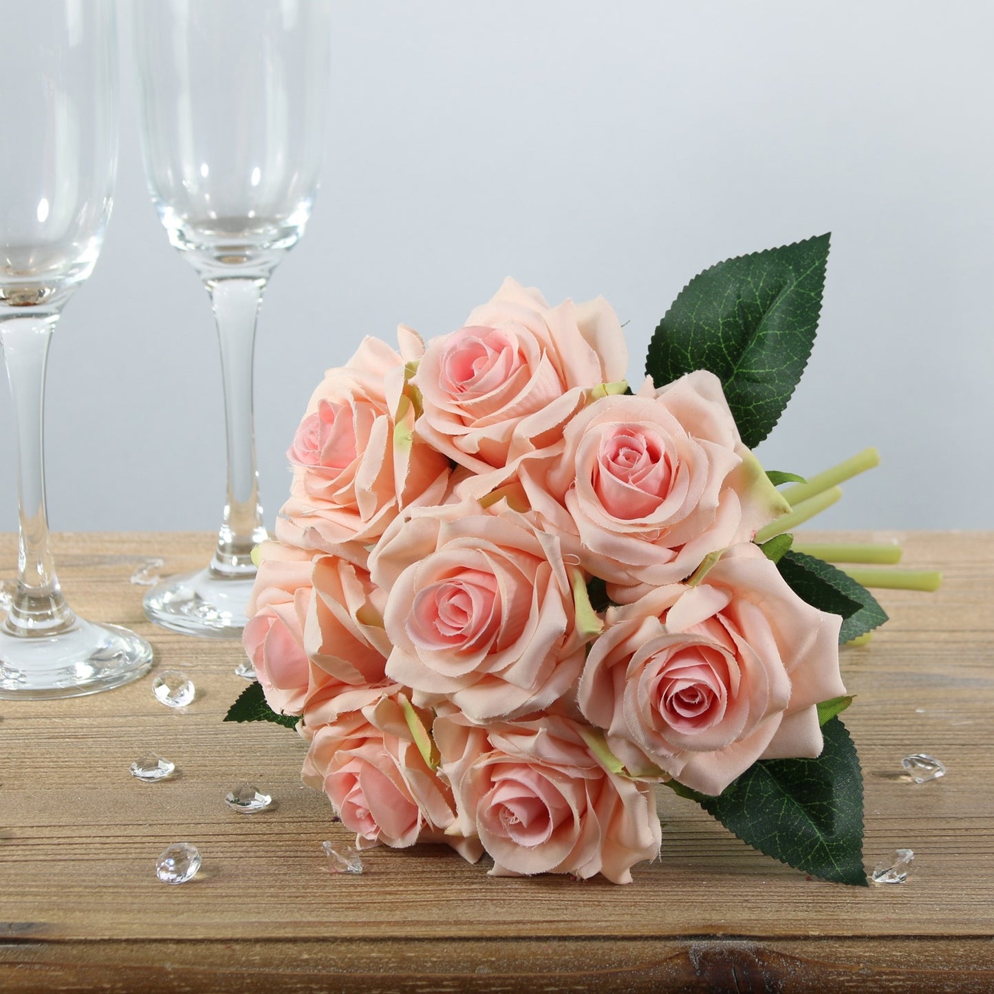 Peach Arundel Rose Bouquet