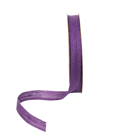 Purple Eleganza Open Weave Jute Ribbon (15mm)