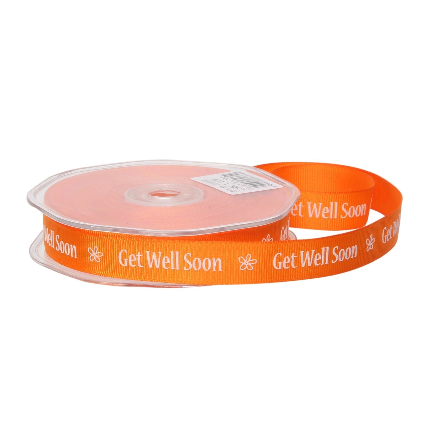 Orange Get Well Soon Ribbon (15mm x 20m)