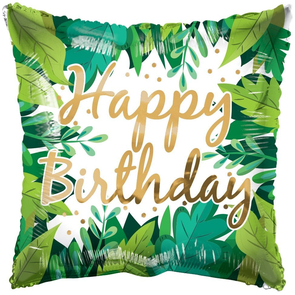 18 inch  ECO ONE Balloon - Birthday Foliage