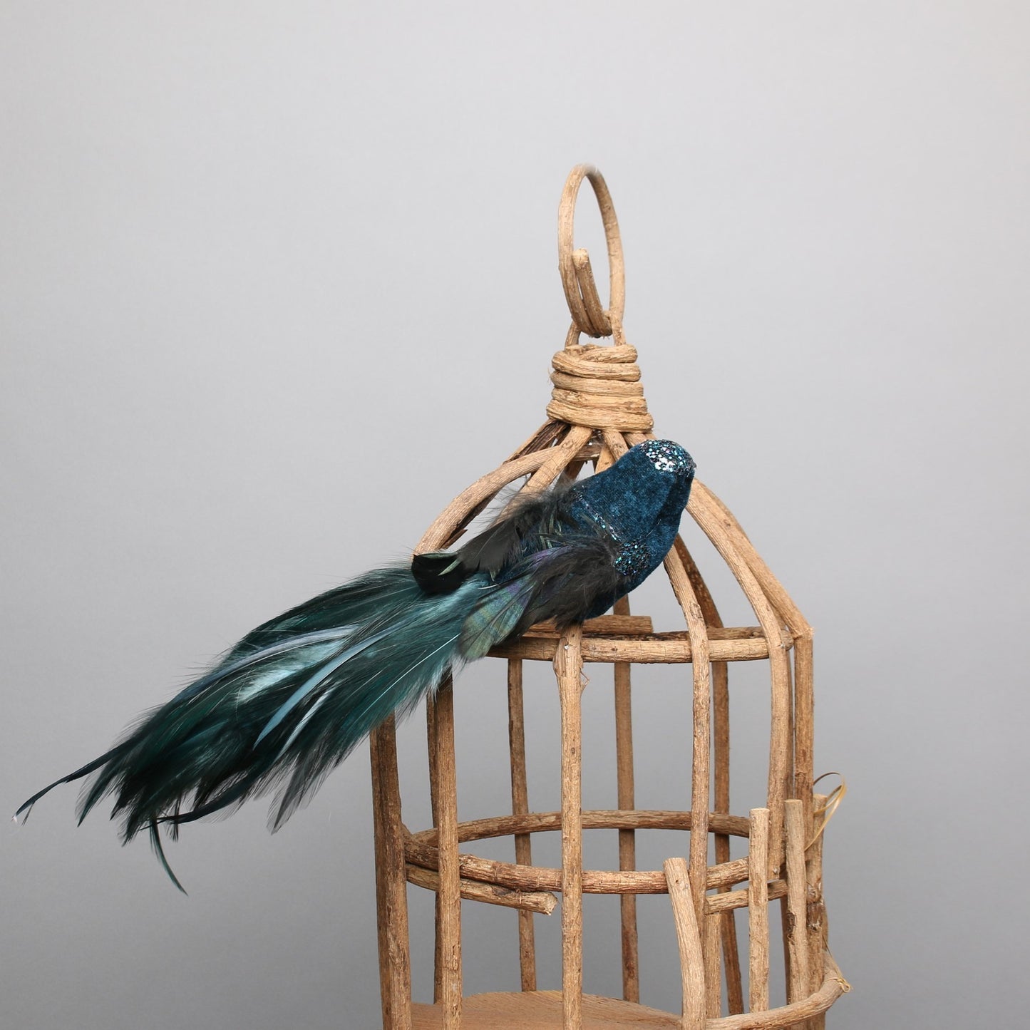 Blue Velvet Bird with clip