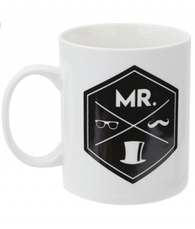 Mr Mans B/W Print Mug