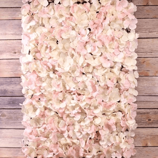 Pink and Cream Hydrangea Flower Wall Bundle (1.6 x 2.4M)