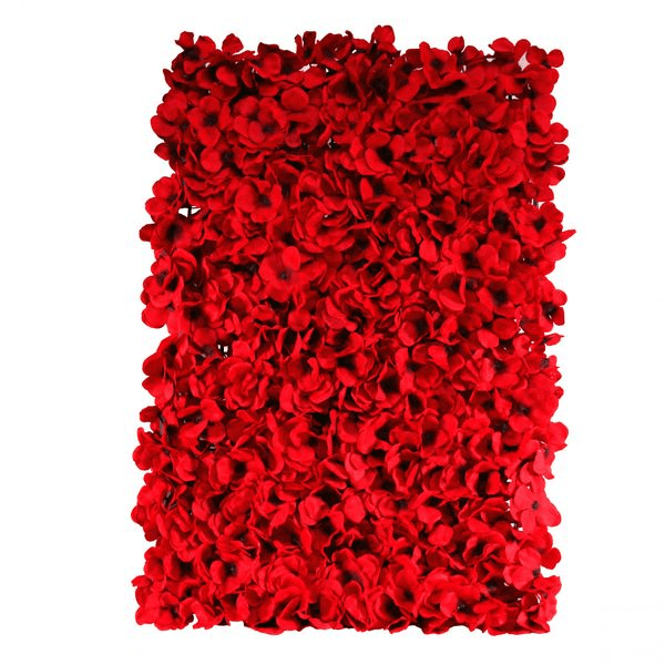 Red Hydrangea Flower Wall Bundle (1.6 x 2.4M)