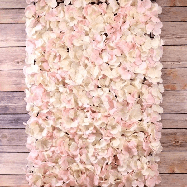 Pink and Cream Hydrangea Flower Wall Bundle (1.2 x 1.8M)