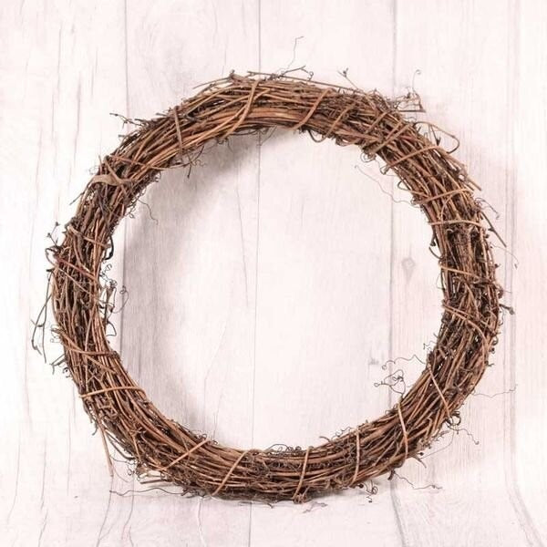 40cm Round Natural Vine Wreath