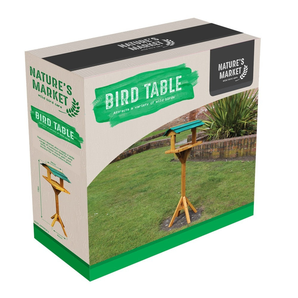 Nature's Market Traditional Wooden Bird Table