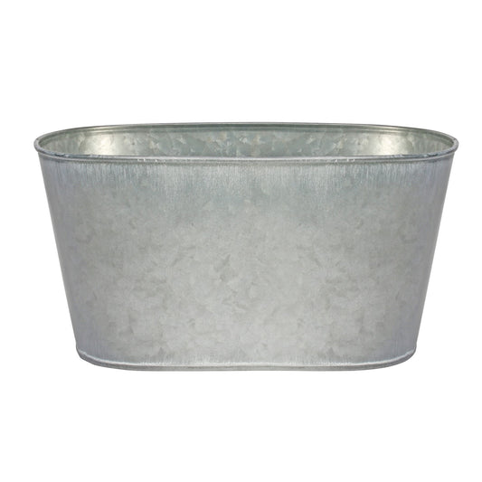 Antique Grey Zinc Oval Trough (23.5 x 13cm)