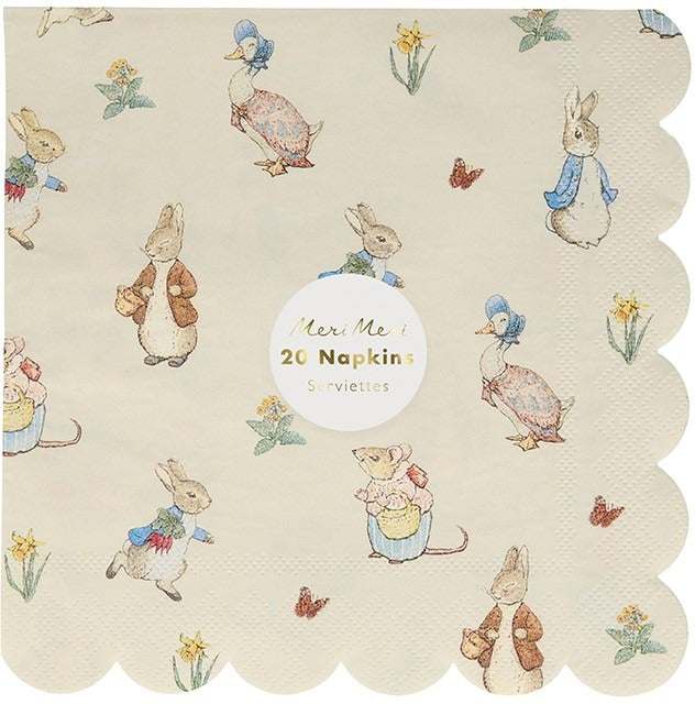 Peter Rabbit   Friends Large Napkins