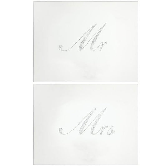 Silver Mr & Mrs Placemats