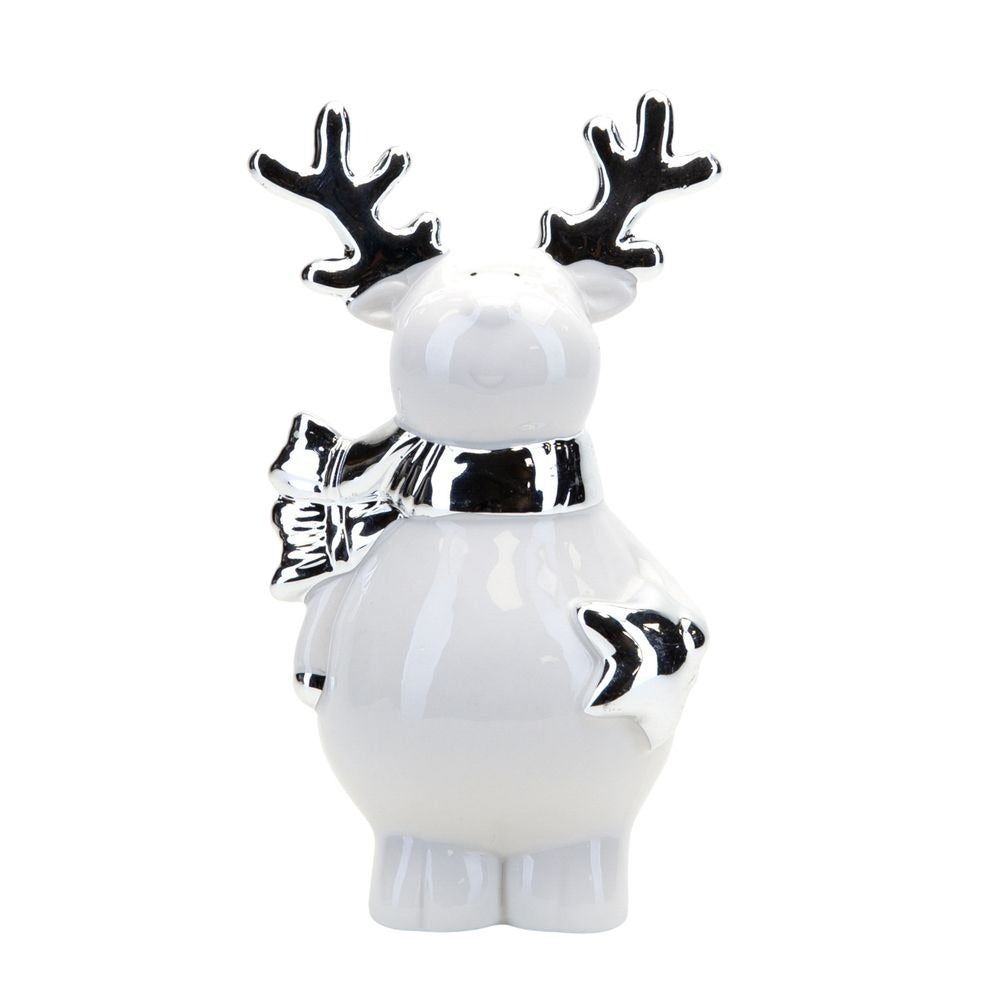 White and Silver Reindeer Decoration