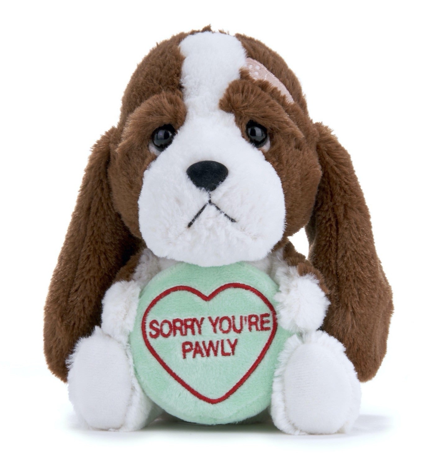 Love Hearts Sorry Youre Pawly Dog Plush Toy  (7inch)