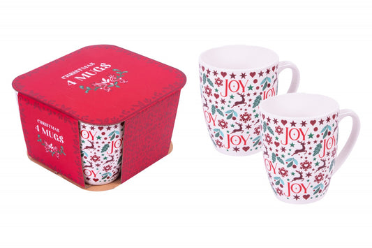 Christmas Joy Mugs (Set of 4)