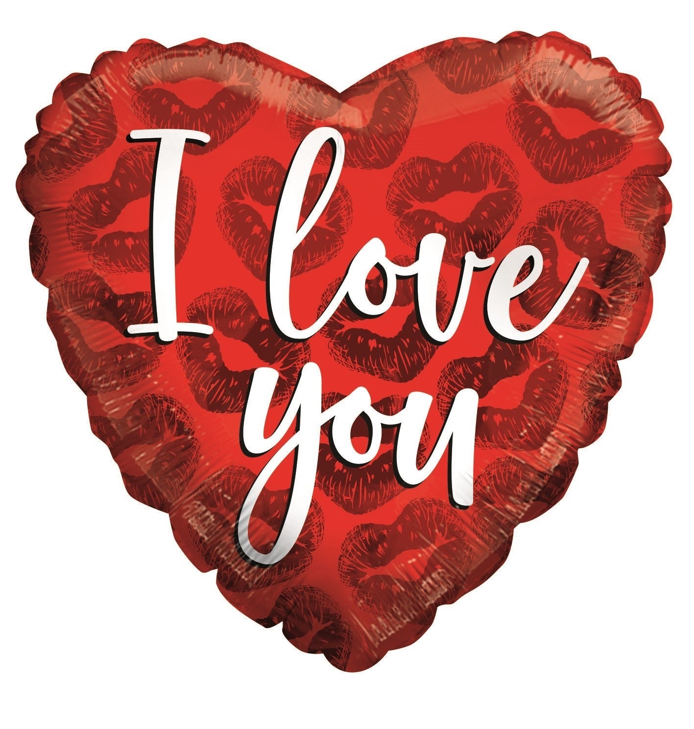 ECO Balloon-I Love You Red Kisses (18 Inch)