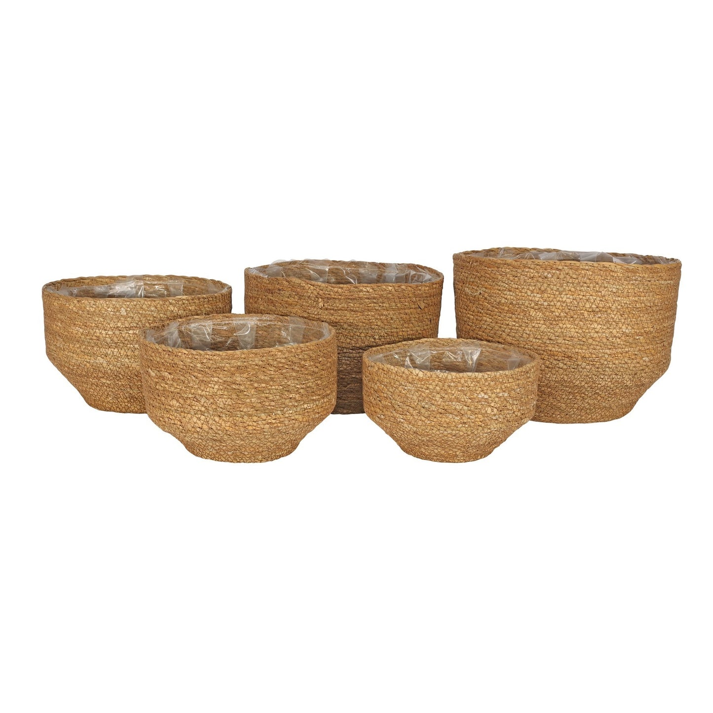 Set of 5 Hogla Baskets with Liner (Natural)