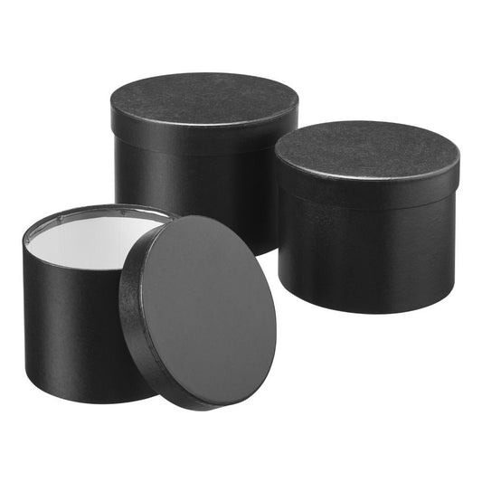 Black Symphony Hat Boxes (Set of 3)