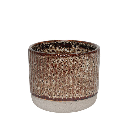 Brown Two-Tone Pot (13cm)