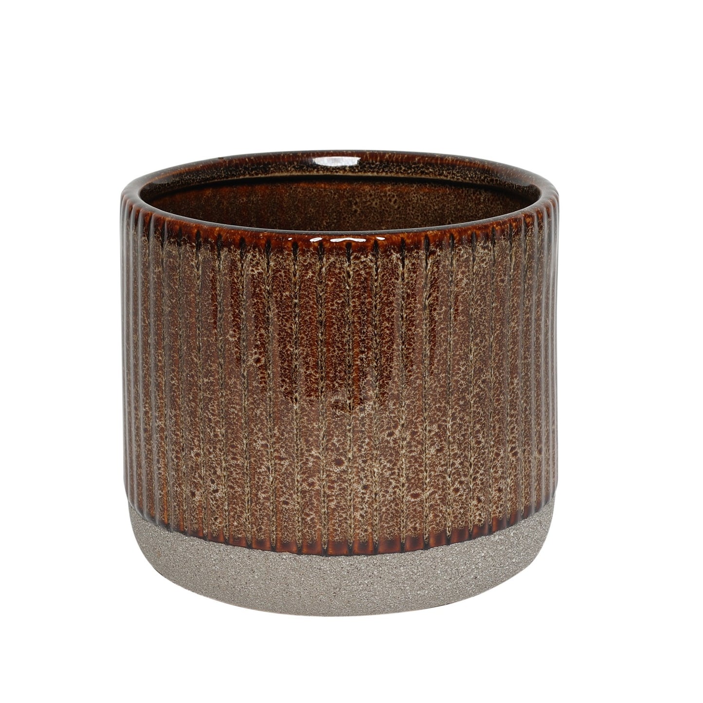 Brown Two-Tone Pot (15cm)