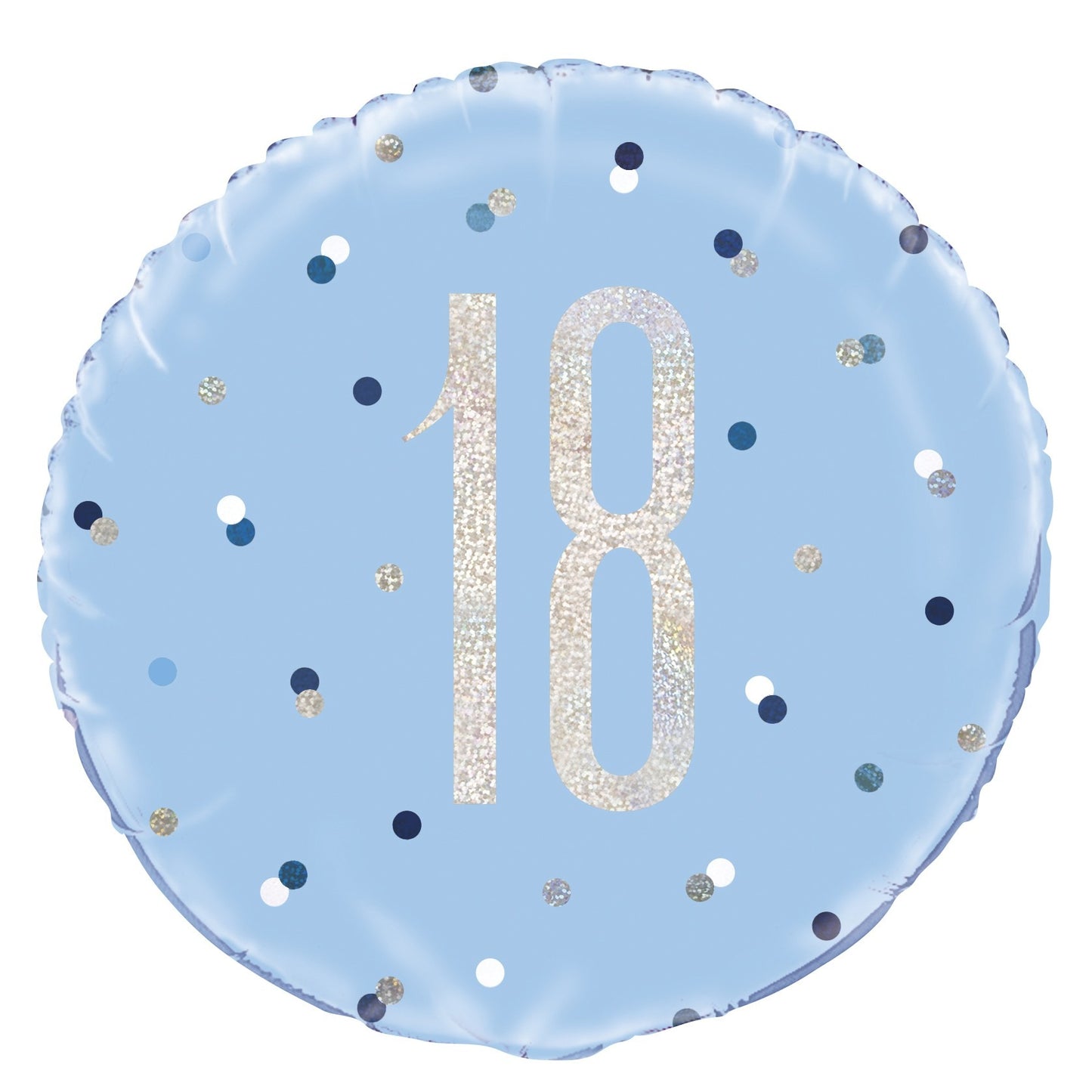 Blue and Silver Prismatic 18th Birthday Foil Balloon (18 Inch)